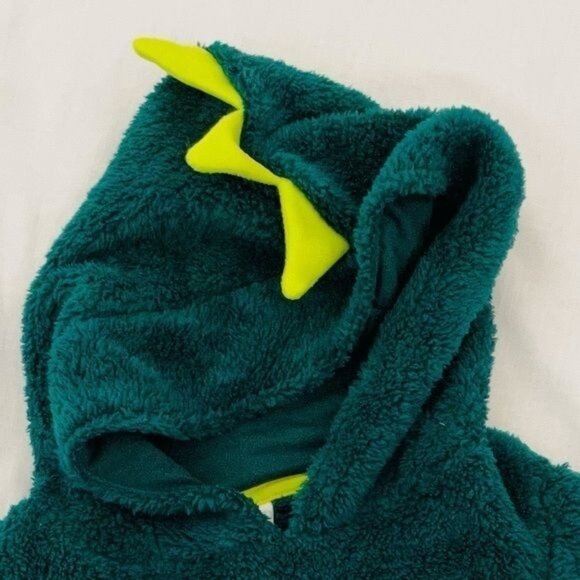 Cat and Jack Kids Hooded Dinosaur Pajama Set Size XS 2 Piece Hoodie PJ Pants NWT - Picture 5 of 8